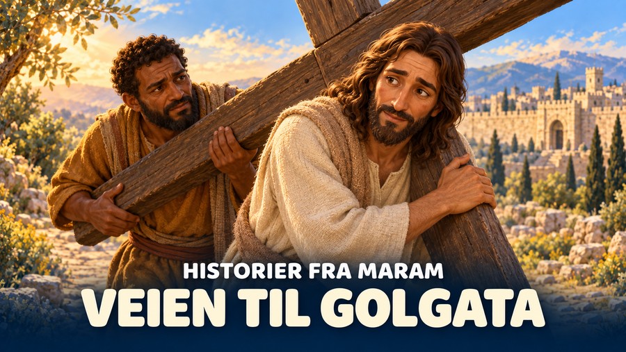 Jesus bærer sitt kors til Golgata
